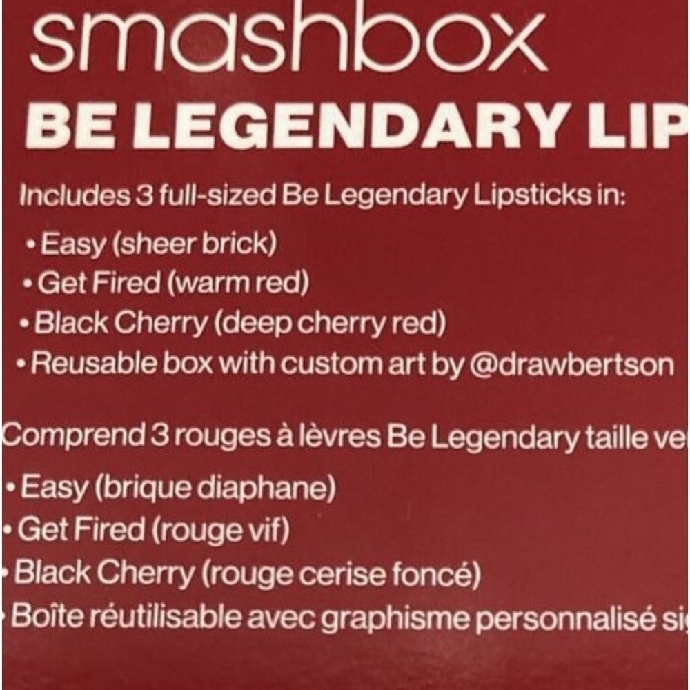 SMASHBOX BE LEGENDARY LIPSTICK TRIO: Easy, Get Fired, Black Cherry NWT - Picture 6 of 8